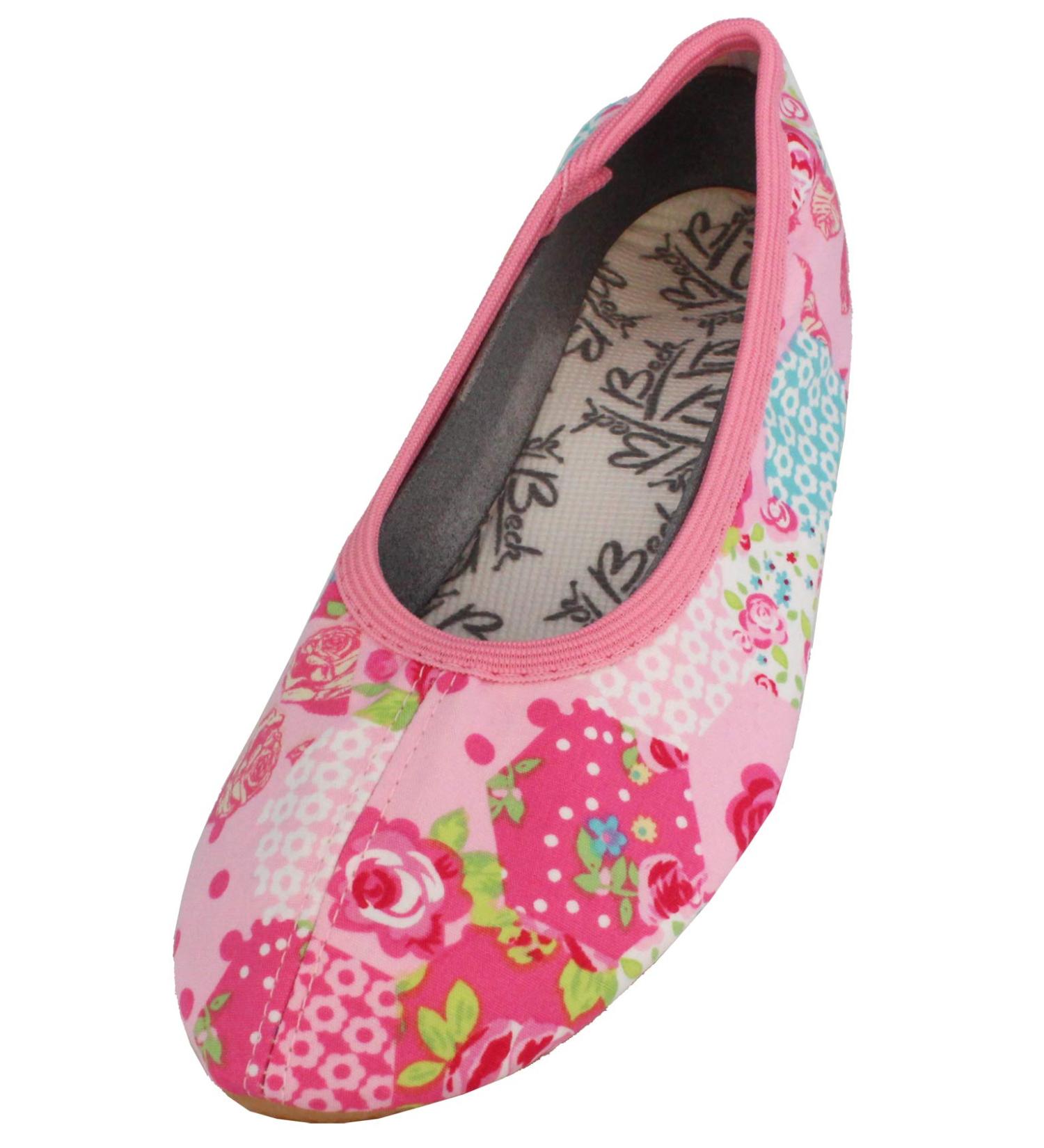 Beck Girls Roses Gymnastics Shoes - Pink 26 EU | Shop Stylish International Shipping - Buy Online on GoSupps.com