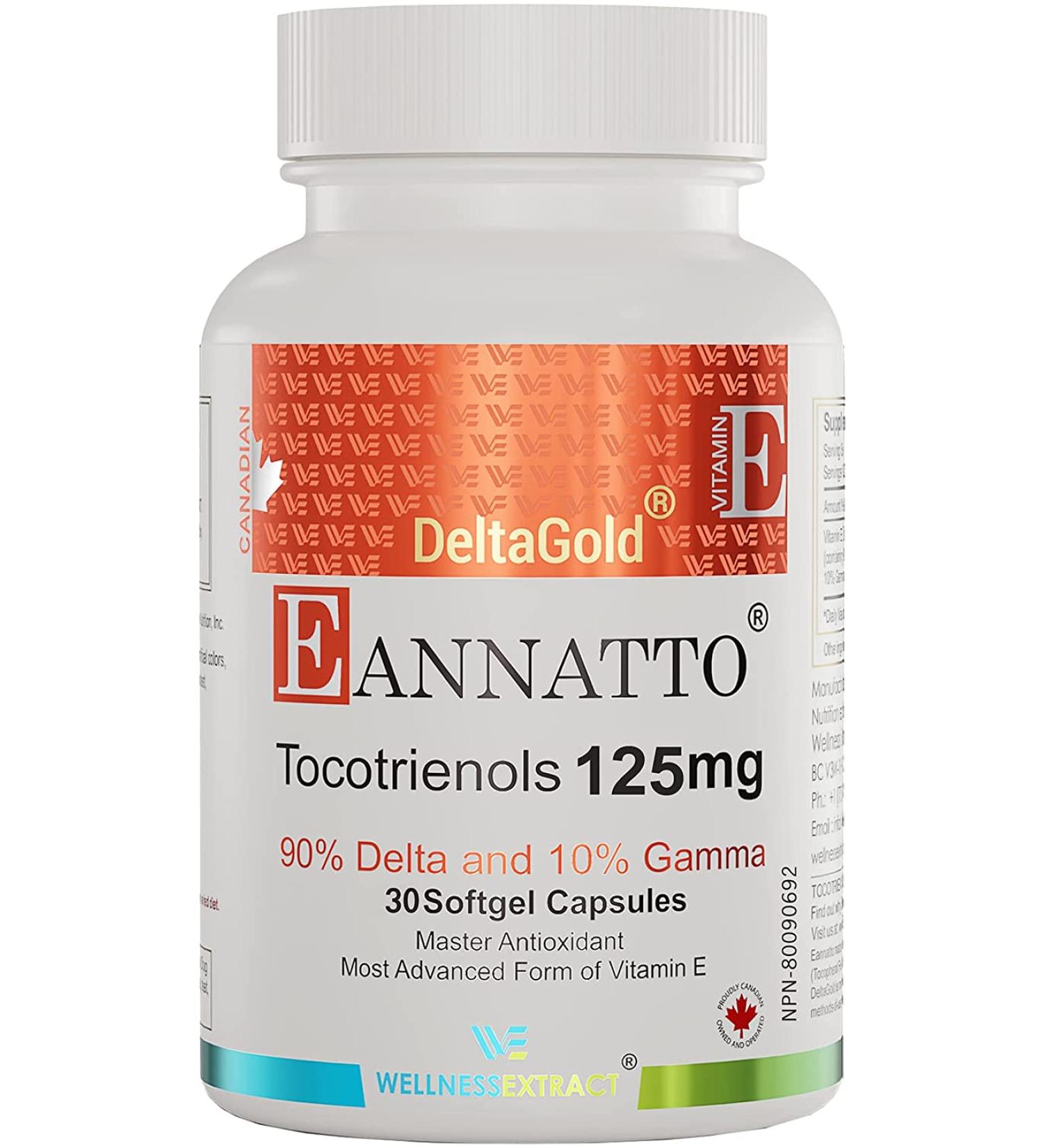 WELLNESS EXTRACT Delta Gold E Annatto Tocotrienols 125mg Softgels - 30 Count - Buy Online on GoSupps.com