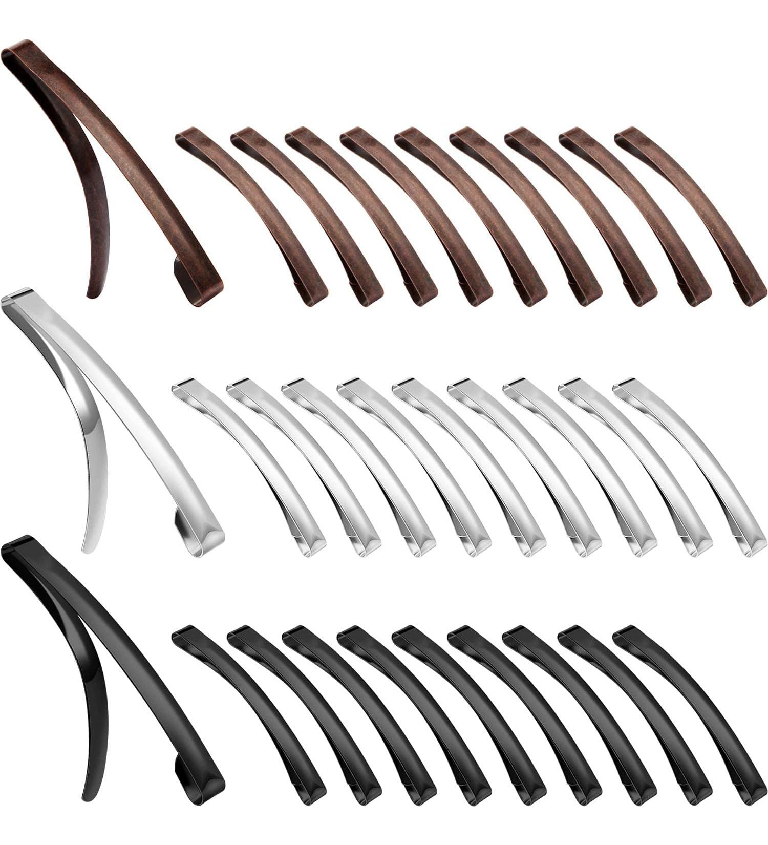 30-Piece Open Center Domed Metal Hair Clip Set for Girls and Women - Assorted Colors - Buy Online on GoSupps.com