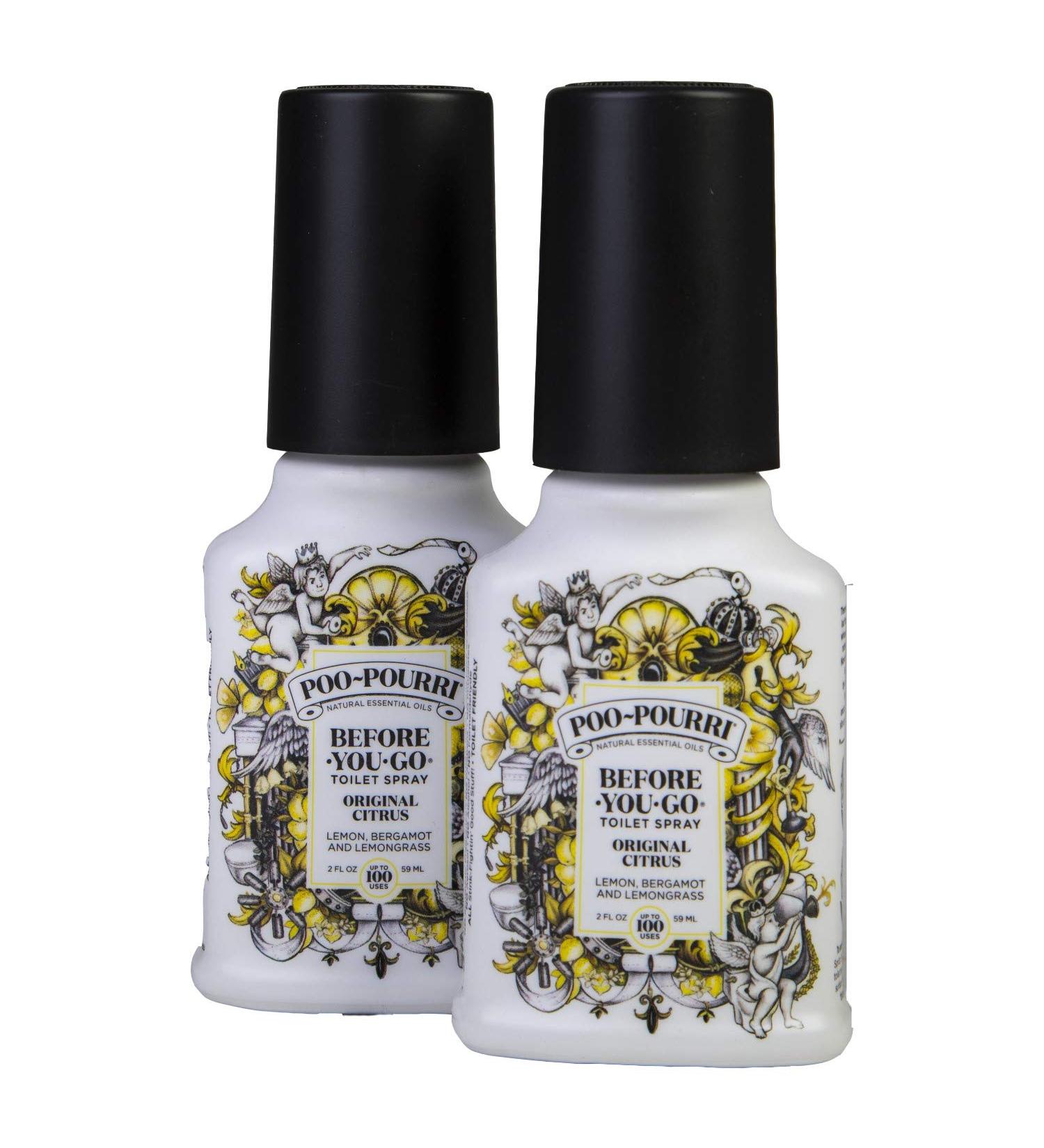 Poo-Pourri Original Scent Toilet Spray Bottle 2 Fl Oz (Pack of 2) - Citrus Freshness for Before-You-Go Elimination - Buy Online on GoSupps.com