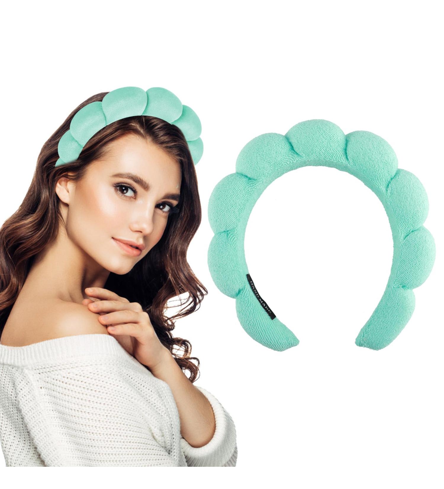Buy Women s Soft Sponge Spa Hairband - Green Makeup Headband for Skincare & Face Washing - Buy Online on GoSupps.com