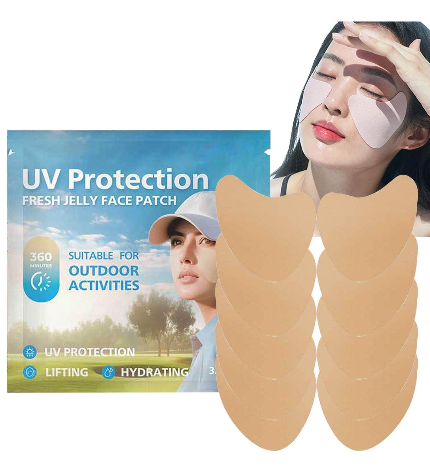Golf Face Patch 5pair Outdoor Protection Sun Patch | Comfortable UV Facial Patches Portable Clear UV Protection Face Patch for Outdoor - Buy Online on GoSupps.com