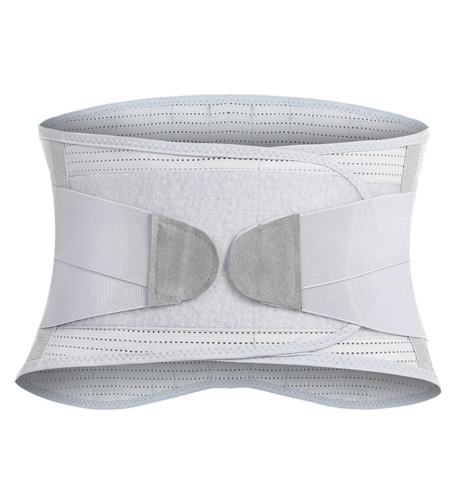 Back Bandage & Support Belt for Lower Back Relief | Breathable 4 Strut Back Support | Ideal for Work - Gray - Buy Online on GoSupps.com