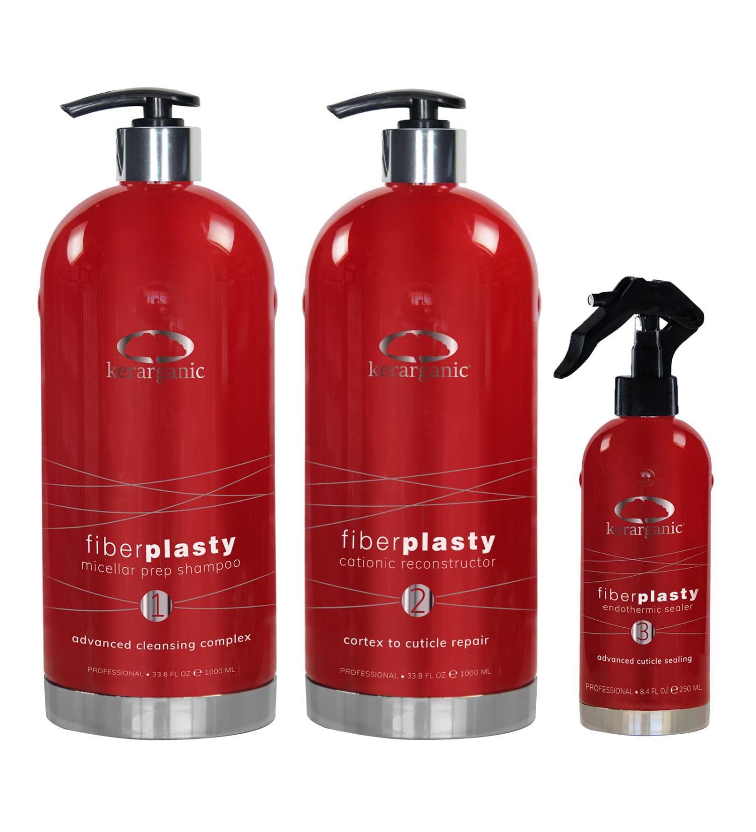 FIBERPLASTY - 3 STEP DAMAGED HAIR TREATMENT & BOTOX BUNDLE (Prep Shampoo 1000ml + Reconstructor 1000ml + Sealer 250ml) 33.8 Fl Oz (Pack of 1) - Buy Online on GoSupps.com