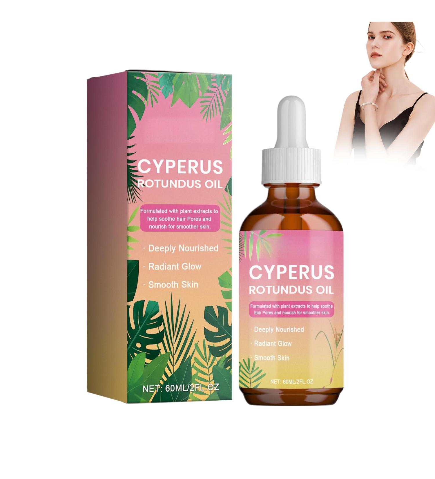 Cyperus Rotundus Oil for Hair Growth Reduction | Hair Removal Oil for Reducing Unwanted Body Hair Moisturizing & Soothing All Skin Types 60ml - Buy Online on GoSupps.com