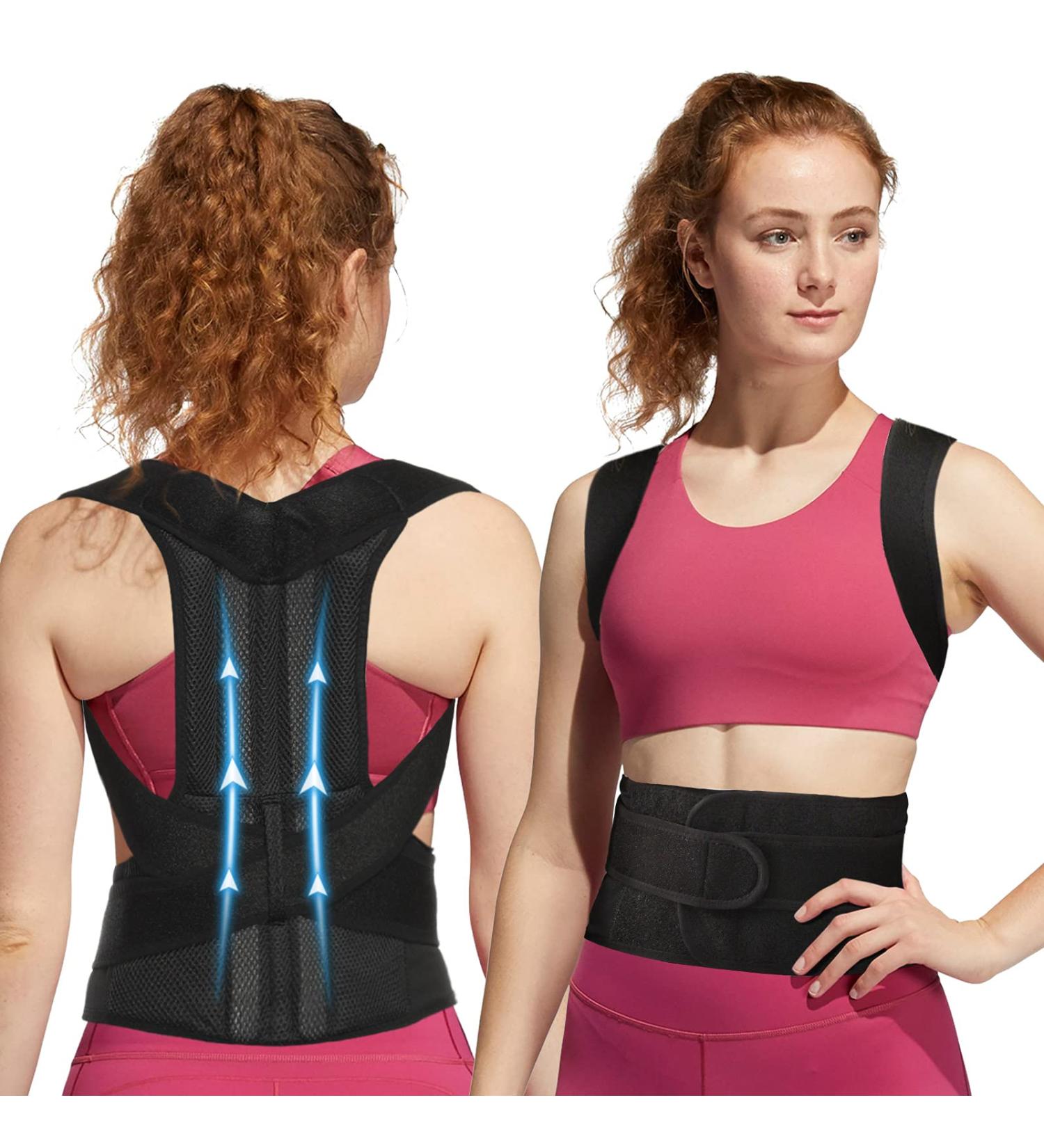 Adjustable Posture Corrector for Women and Men - Lumbar Support Brace for Back Pain Relief - Improve Posture - Size Large - Buy Online on GoSupps.com