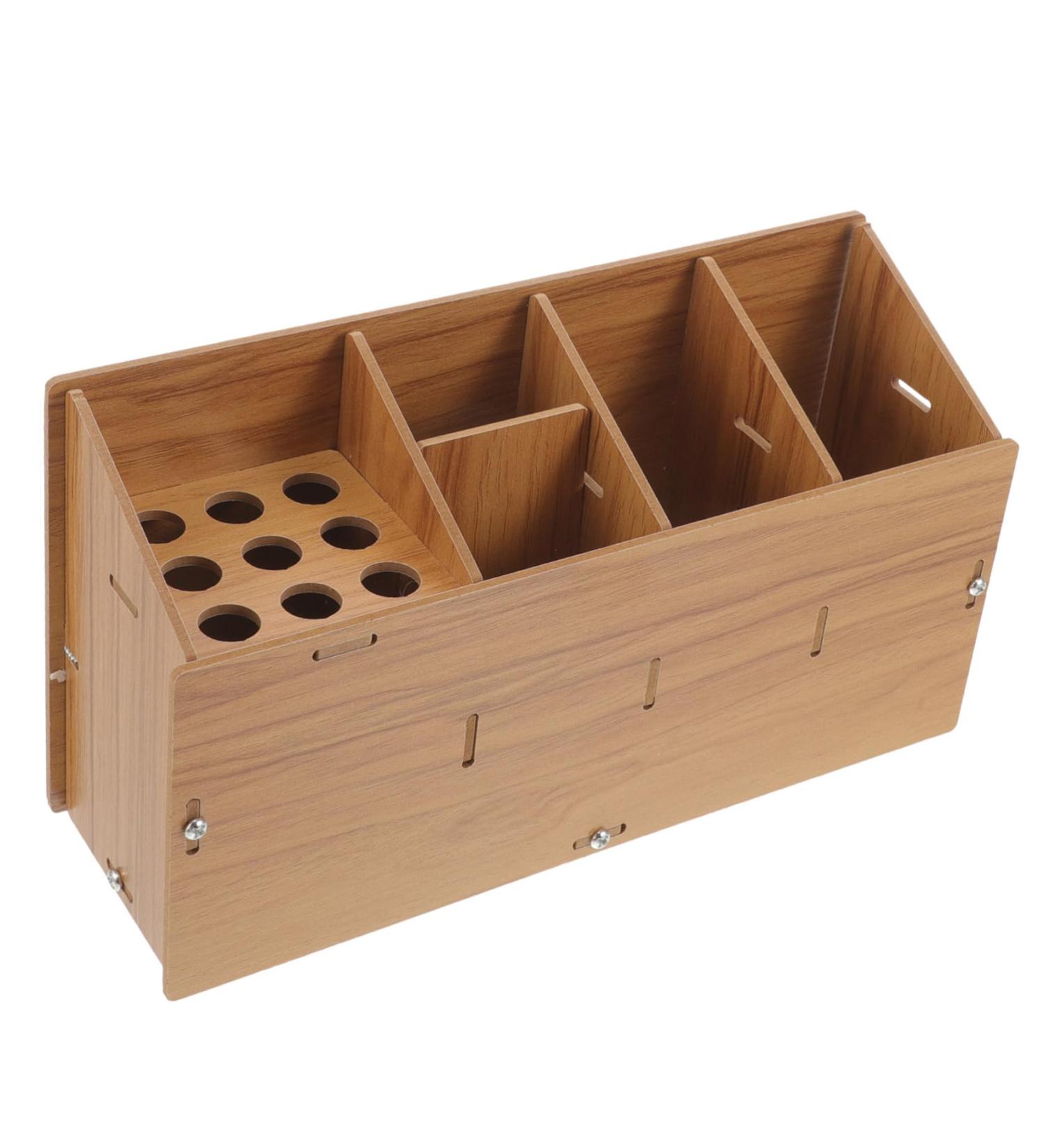 Storage Box for Hairdressing Tools Wooden Holder for Hairdressing Tool Storage Box Hair Cutting Tool Holder Comb Hairdressing Hairdressing Tool Holder As Shown  - Buy Online on GoSupps.com
