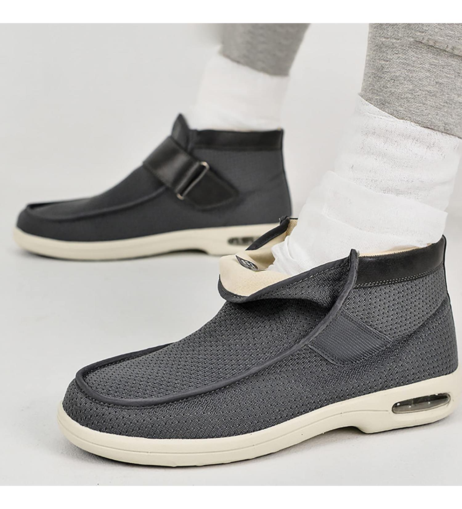Women's Diabetic Extra Wide Walking Sneakers - Grey 8 | Lightweight Adjustable Diabetic Shoes for Edema, Plantar Fasciitis, Bunions & Arthritis - Buy Online on GoSupps.com