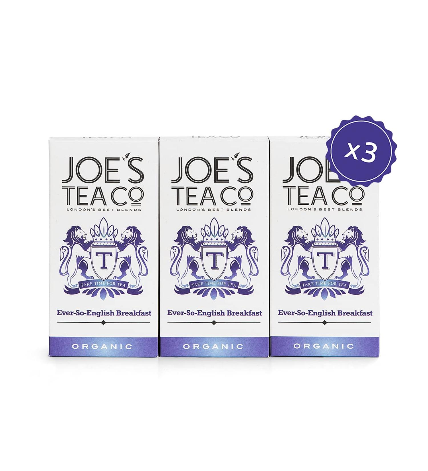 Joe's Tea Co. Organic Ever-So-English Breakfast Black Tea - 45 Tea Bags - Buy Online on GoSupps.com