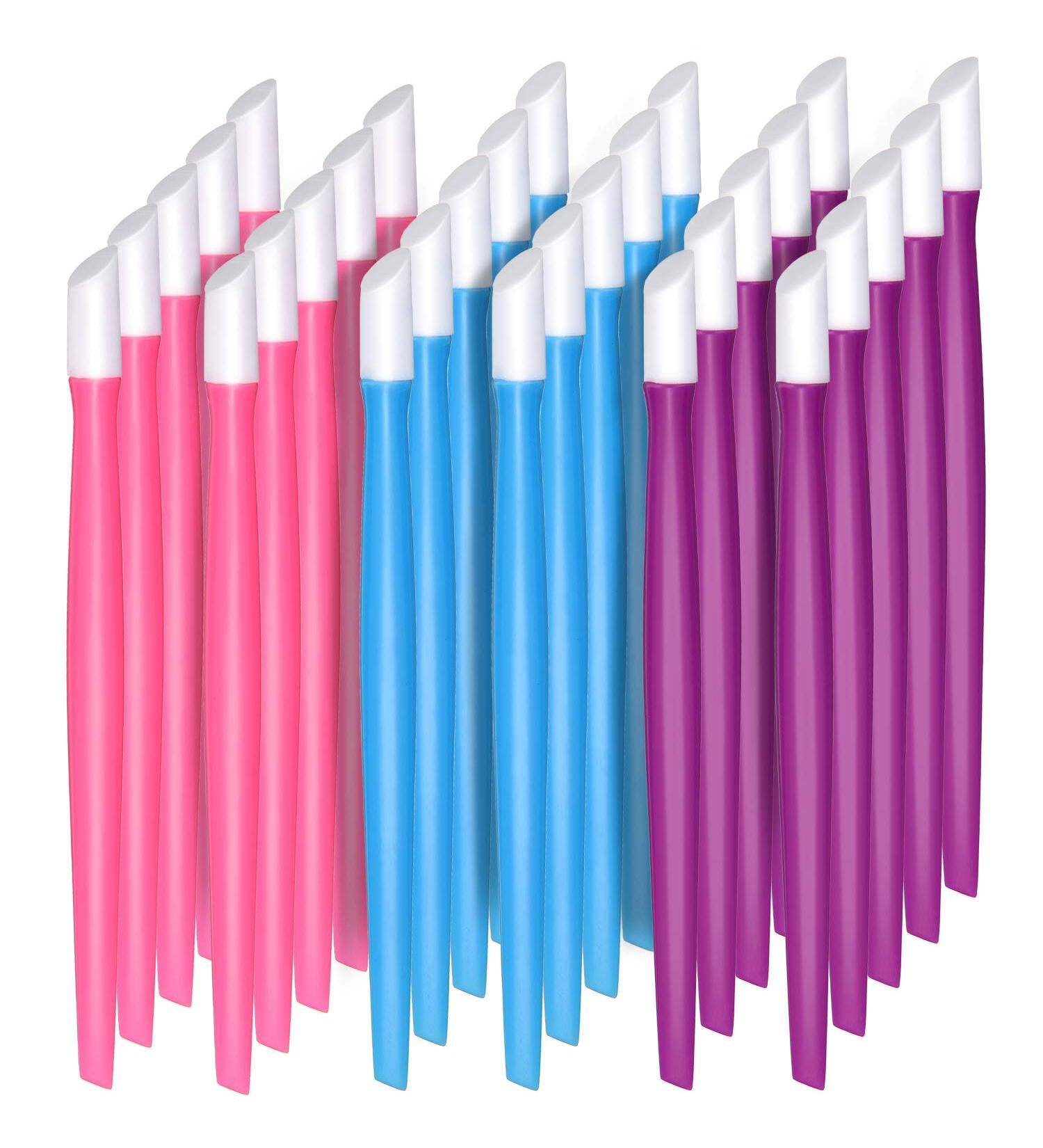 30-Piece Plastic Handle Nail Cuticle Pusher Nail Cleaner Set for Men and Women - Perfect for Christmas and Valentine's Day gifting (Blue, Purple, Pink) - Buy Online on GoSupps.com