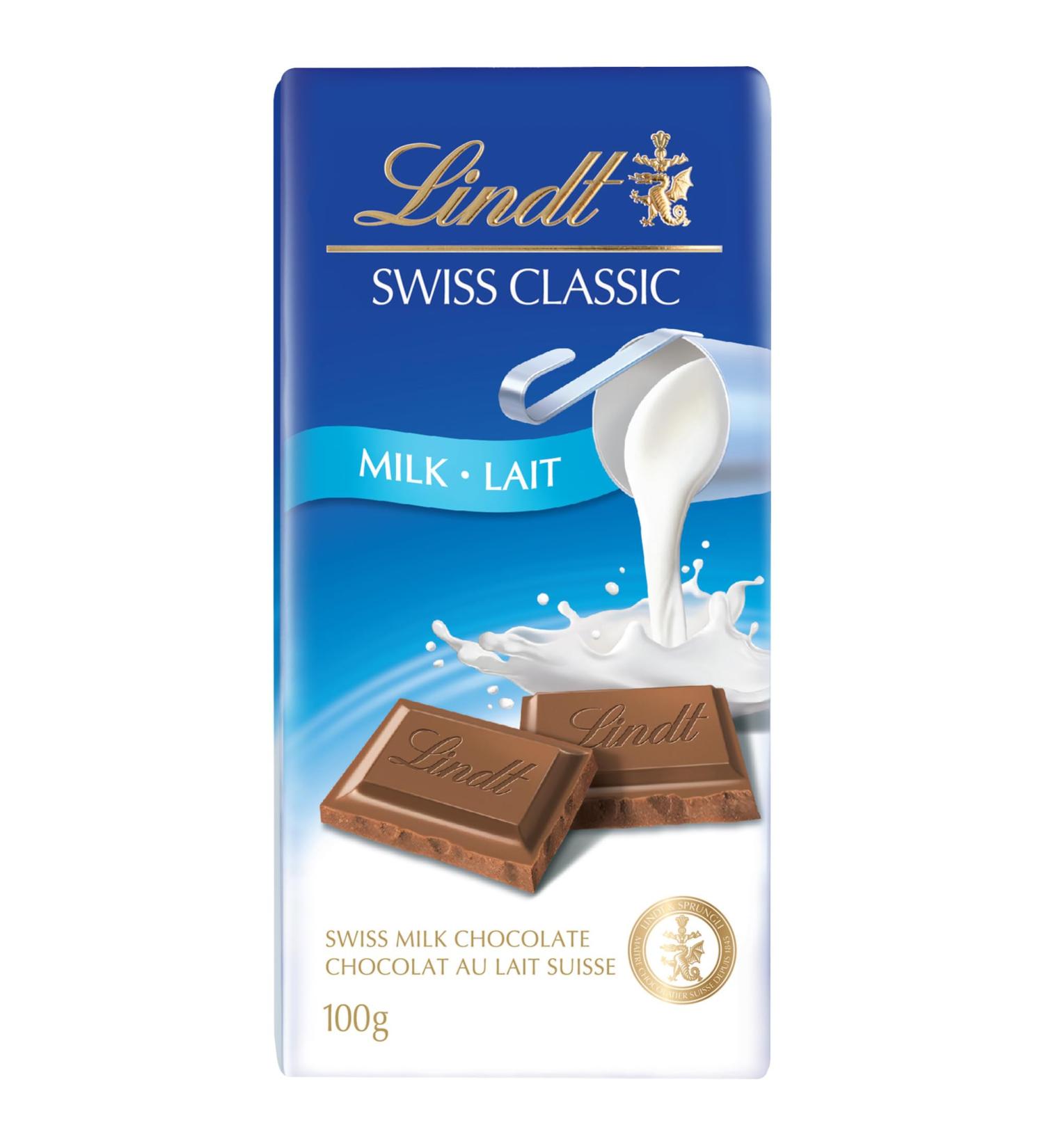 Lindt Swiss Classic Milk Chocolate Bar 100g (Pack of 1) Milk Chocolate 100 - Buy Online on GoSupps.com