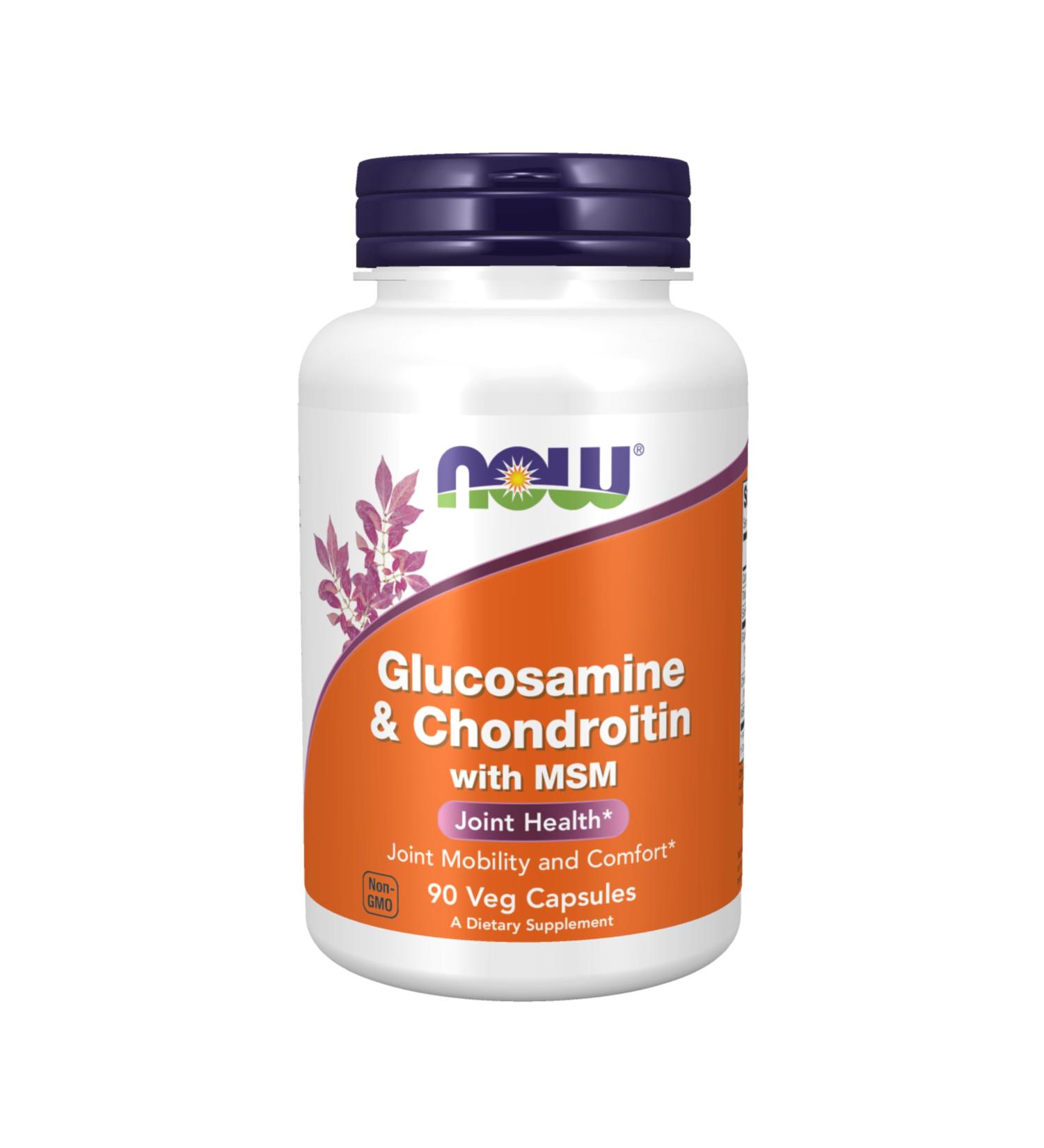 Now Foods Glucosamine & Chondroitin with MSM 90 Capsules - Lab-Tested, Soy Free, Gluten Free, Non-GMO - Buy Online on GoSupps.com