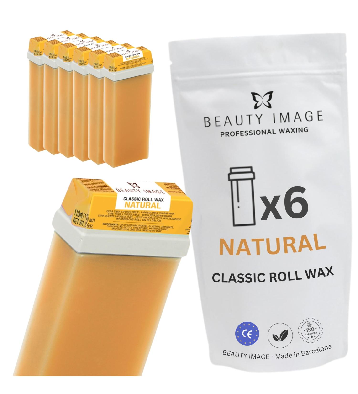 Buy Beauty Image Wachterpatrons 6 x 110ml | Natural Roll-On Depilatory Wax for Face & Body - Low Temperature Application - Buy Online on GoSupps.com