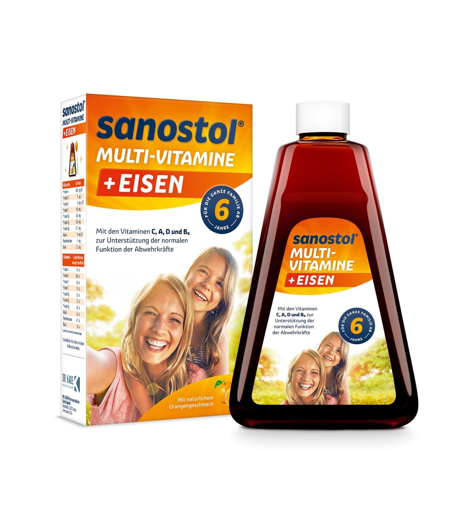 Sanostol Plus Iron - Multi-Vitamins for Kids & Adults | 460ml - Supports Growth & Wellness - Buy Online on GoSupps.com