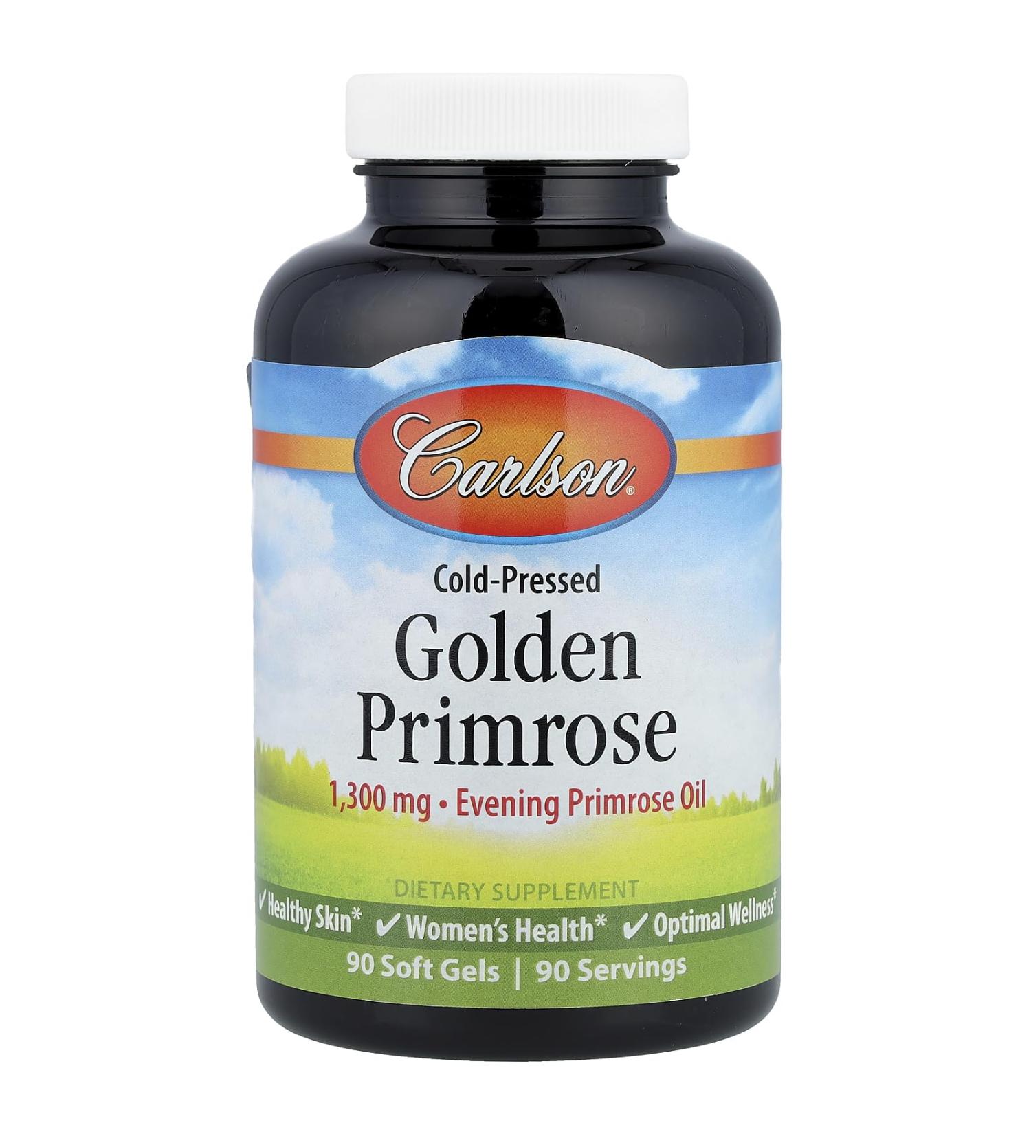 Carlson Labs Golden Primrose Evening Primrose Oil 1300mg 90 Softgels 90 Count (Pack of 1)