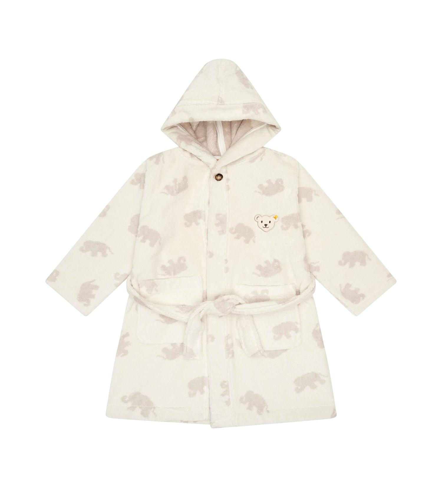 Steiff Unisex Children's Bathrobe 110 - White Elephant Motif | International Shipping Available - Buy Online on GoSupps.com