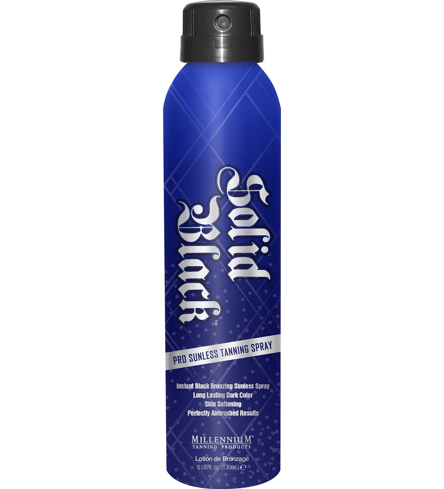 Millennium Tanning Solid Black PRO Organic DHA Self Tanning Spray - 6 fl oz - Buy Online on GoSupps.com