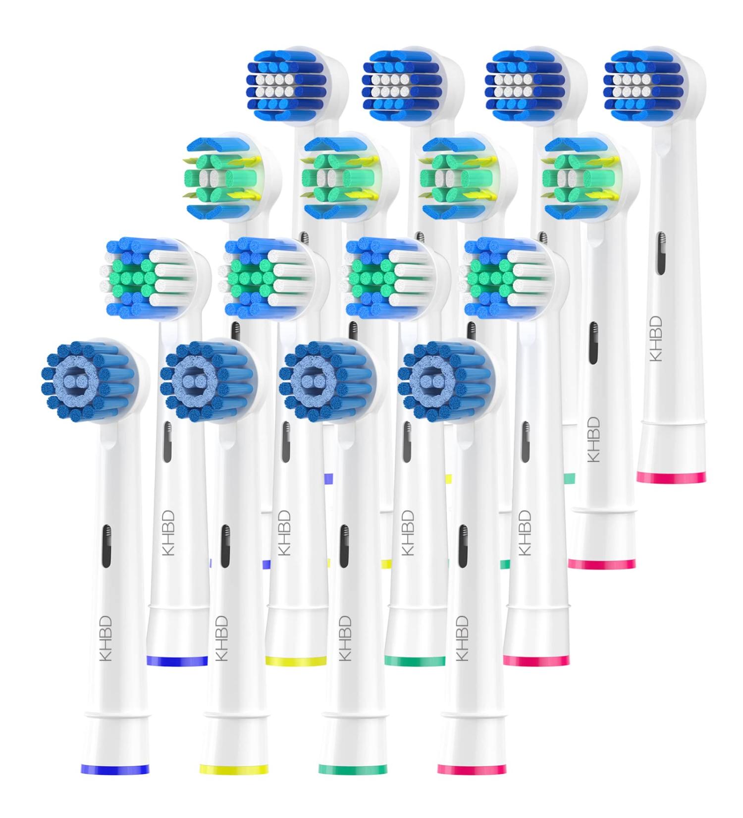 16 Pack Replacement Brush Heads for Braun Oral B Electric Toothbrush - Sensitive, Precision, Deep Cleaning, Floss Clean Heads Included - Buy Online on GoSupps.com