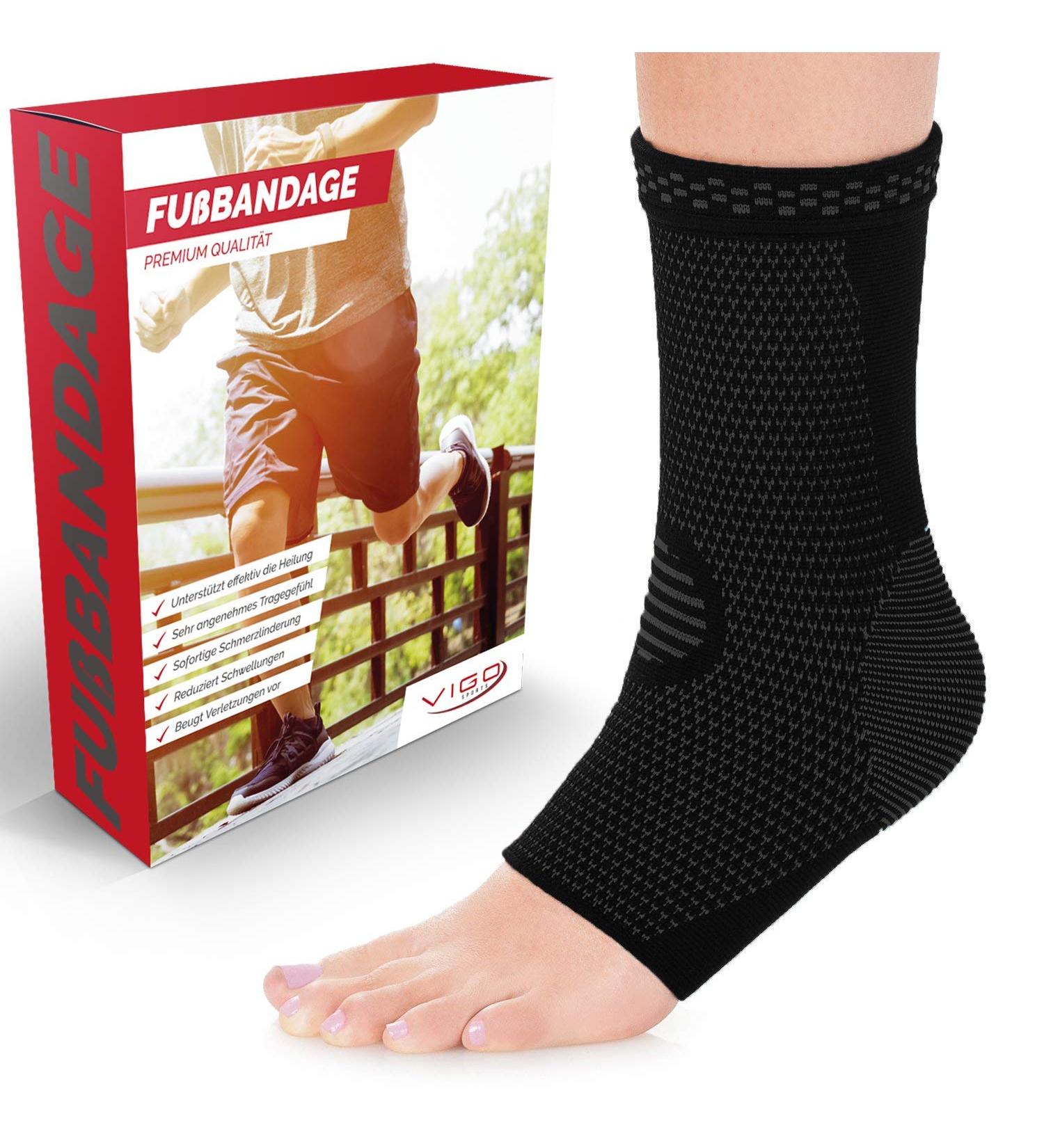 Vigo Sports Ankle Bandage Set - 7 Zones Compression Support for Joint Pain & Heel Spur Relief | Ergonomic Design for Stability | International Shipping Available - Buy Online on GoSupps.com