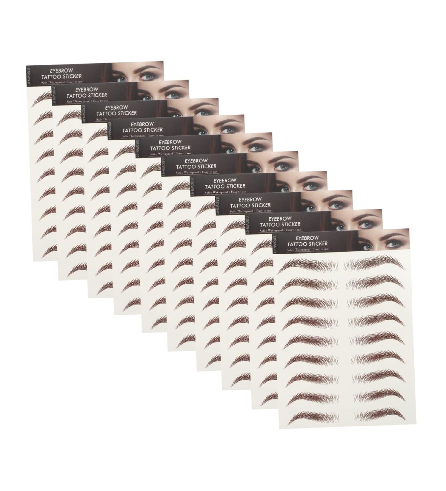 Housoutil 9 sheets Eyebrows Shaping Imitation Waterproof Transfers False Sticker Transfer Lady Eyebrow - Buy Online on GoSupps.com