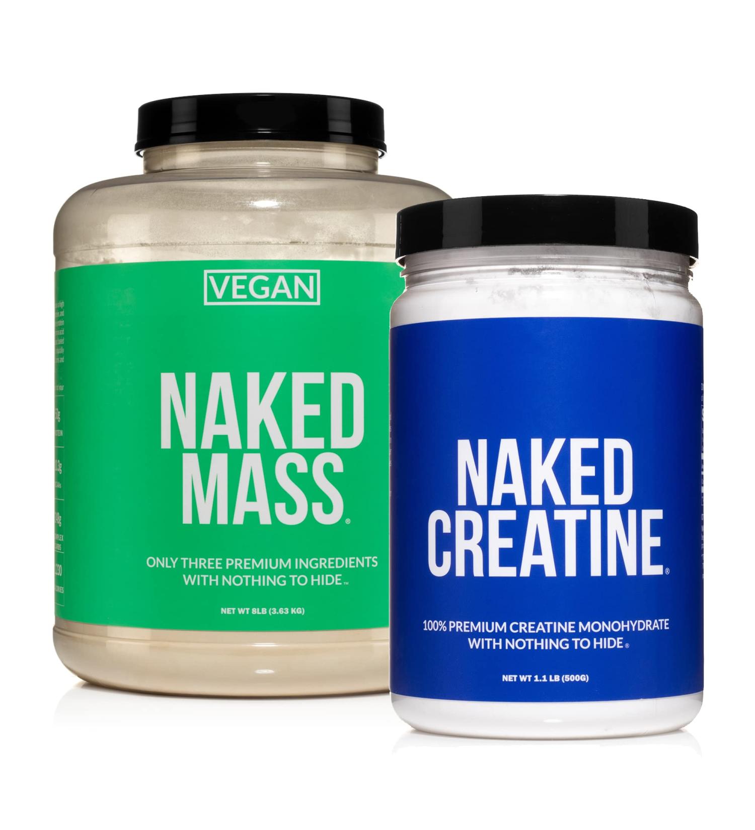 NAKED Soy-Free Protein Bundle: 8LB Vegan Mass Creatine - Buy Online on GoSupps.com