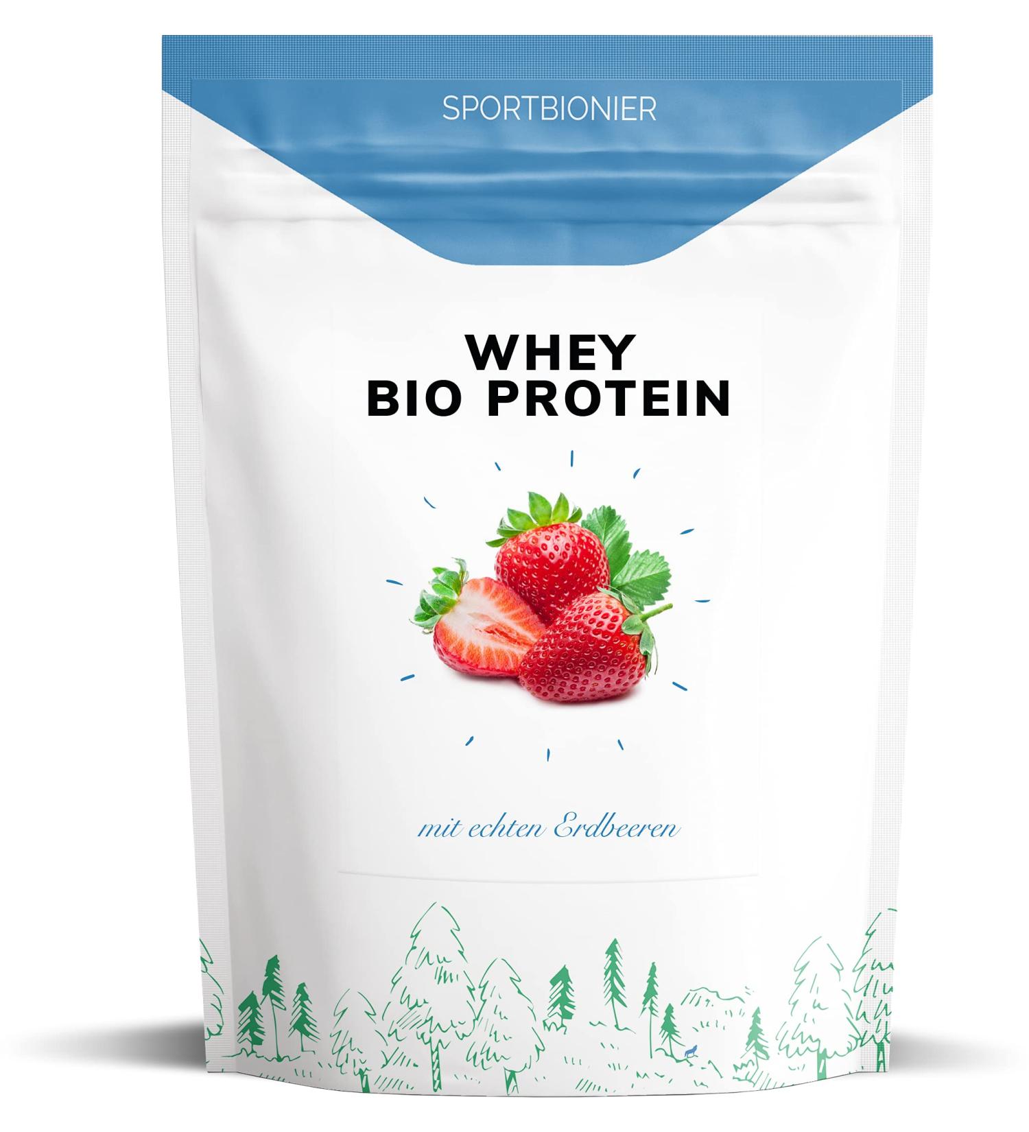Organic Whey Protein Powder Strawberry 500g | 100% Natural 2 Ingredients No Additives High-Quality Protein Made in Austria - Buy Online on GoSupps.com