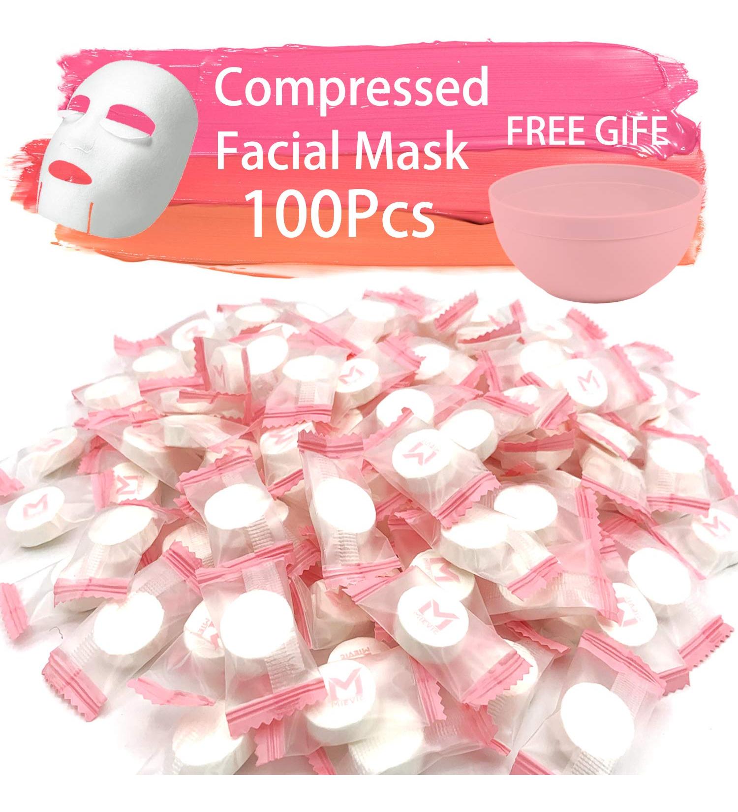 Buy Face Mask DIY Compressed Disposable Paper Masks for Skin Care | Free Small Mask Tray Included - Buy Online on GoSupps.com
