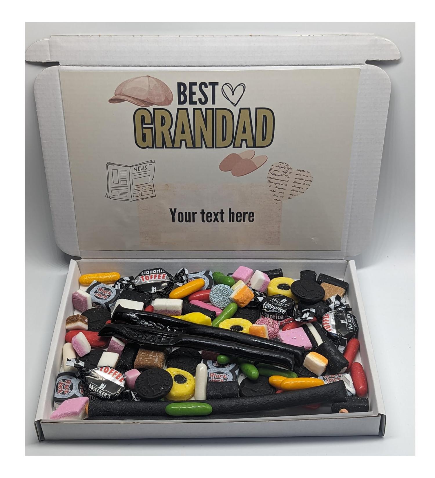 Personalised Grandad sweet box |Granda sweet box| Grandad Christmas|Grandad birthday| Granpa gift| Happy birthday Papa| Liquorice gift