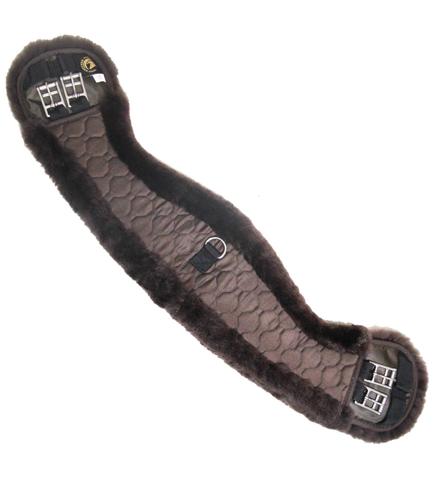 Merauno Lamb Wool Moon Belt Saddle Belt | Anatomically Designed Dressage Belt for Slip Resistance | Quality Merino Wool | Available in Nature Black Brown Anthracite - 75cm Brown - Buy Online on GoSupps.com