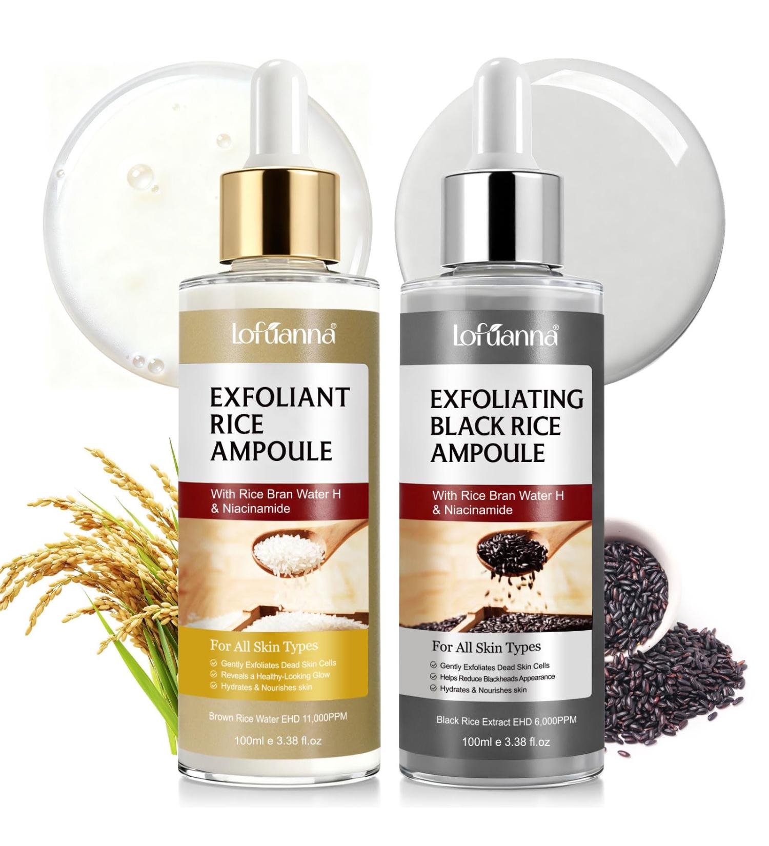 Peel Shot Glow Rice Peeling Ampoule Gentle Black & White Rice Exfoliating Face Serum for Face & Body Shrink Pores & Deeply Hydrating For All Skin Types 3.38 Fl Oz (Pack of 2) Black White Rice - Buy Online on GoSupps.com