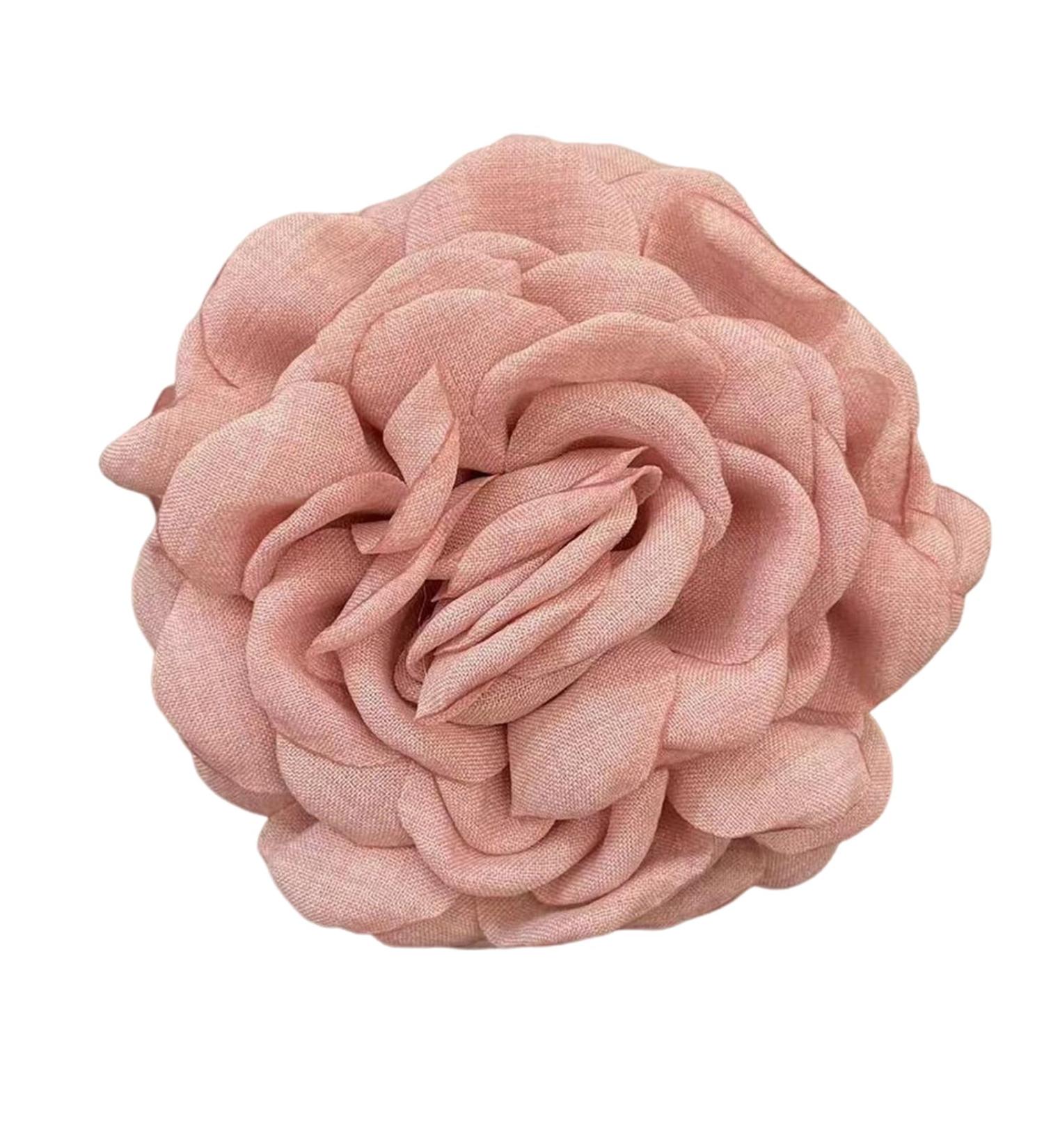 Women Hair Claw 3D Cloth Flower Decor Hair Clip Back Head Hair Clip Large Shower Hair Clip Hair Accessories Pink - Buy Online on GoSupps.com