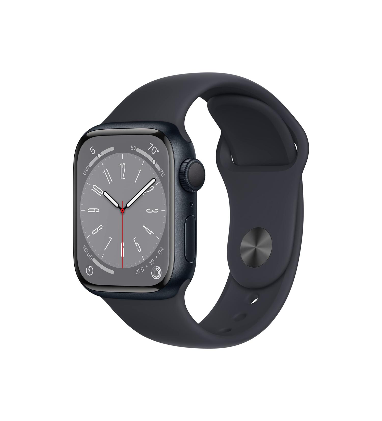Apple Watch Series 8 GPS 41mm Smart Watch with Midnight Sport Band - Fitness Tracker, Blood Oxygen & ECG Apps, Always-On Retina Display | Water Resistant | 41mm S/M - Buy Online on GoSupps.com
