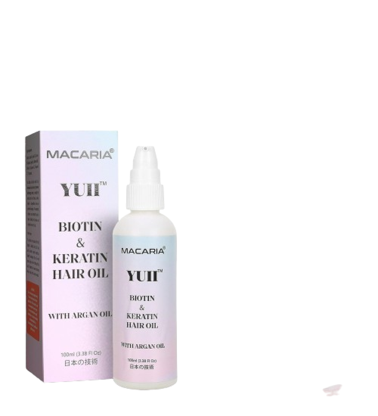 Macaria Yuii Biotin Hair Growth Oil with Pure Argan & Olive Oil for Pro Strengthening & Thickening Infused with Premium Serum & Keratin for Natural Smoothing for Frizzy Hair for Men & Women 100ml - Buy Online on GoSupps.com