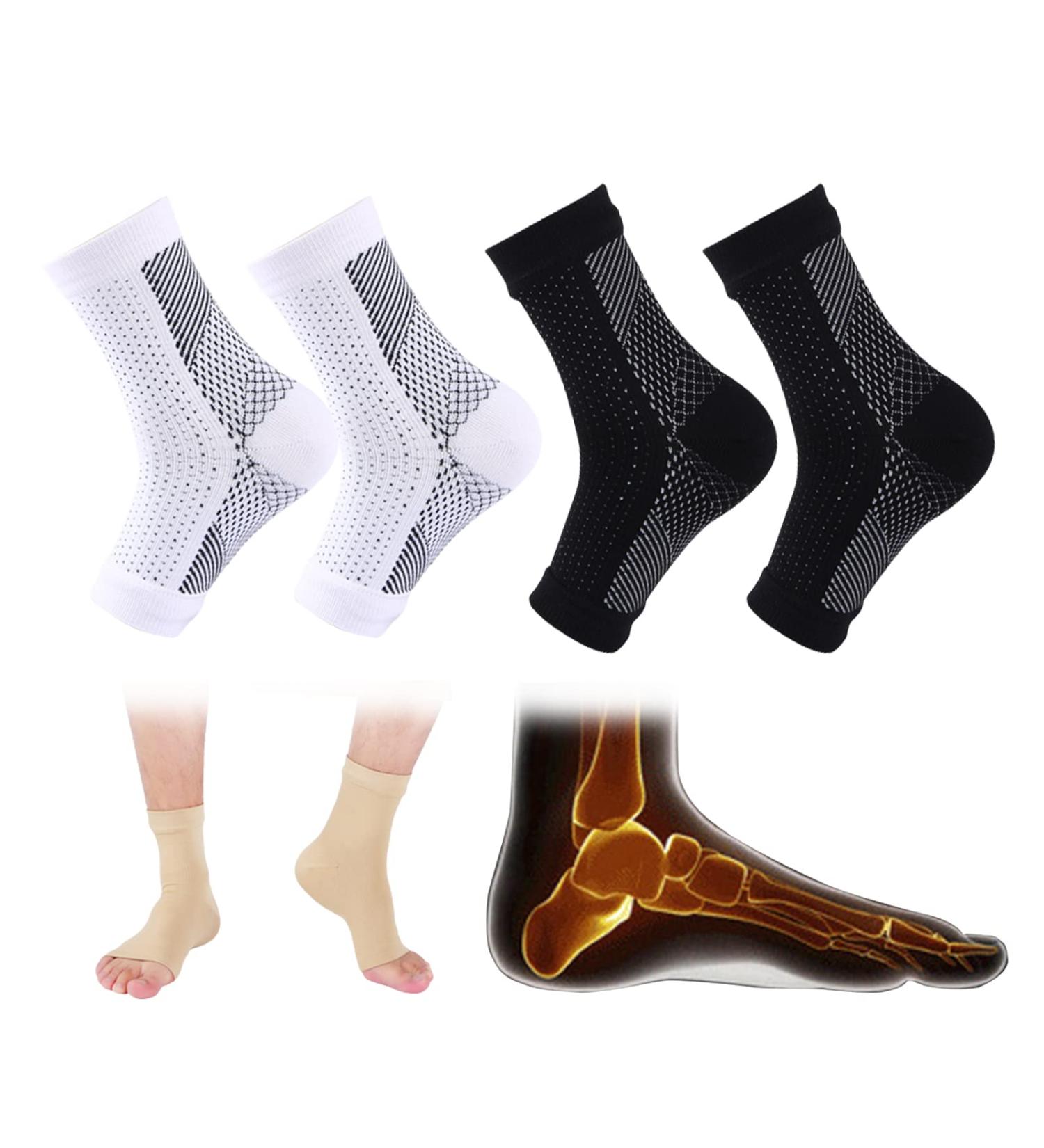 4 Pairs Neuropathy Socks Soothe Socks for Neuropathy Pain Comprex Ankle Sleeves Socks Neuropathy Pain Relief Socks Small-Medium - Buy Online on GoSupps.com