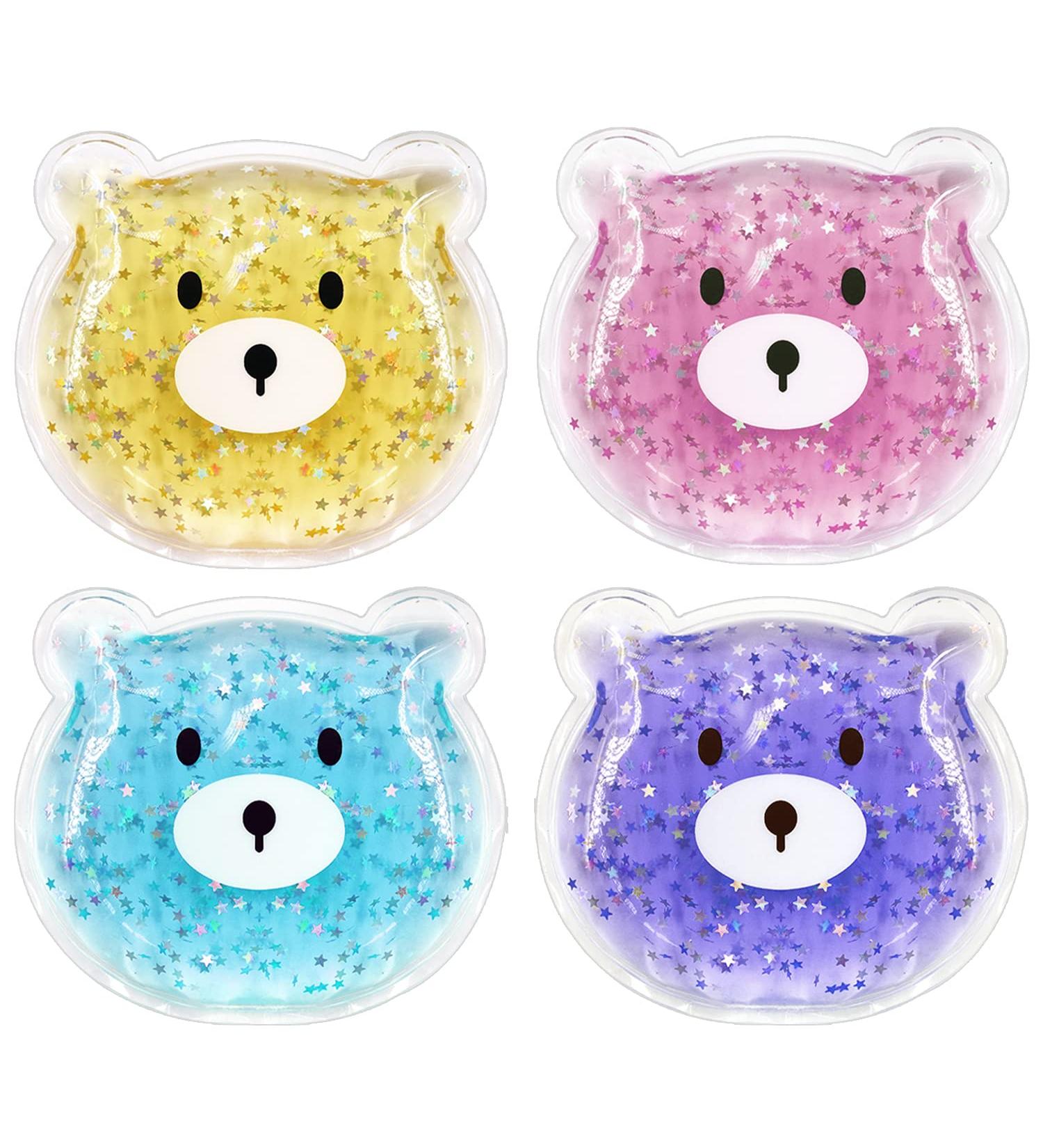 Reusable Kid-Friendly Boo Boo Ice Pack - Hot Cold Therapy for Fever, Injuries, Colic, Gas, and Stomach Pain Relief (4 Pack) - Buy Online on GoSupps.com