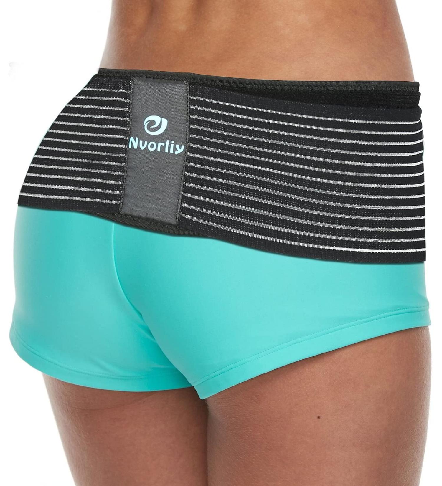 Nvorliy SI Joint Belt Plus Size Sacroiliac Brace - Adjustable Compression Support for Lower Back, Hip & Pelvic Pain Relief - Sciatic Nerve Support - 2XL/3XL - Buy Online on GoSupps.com