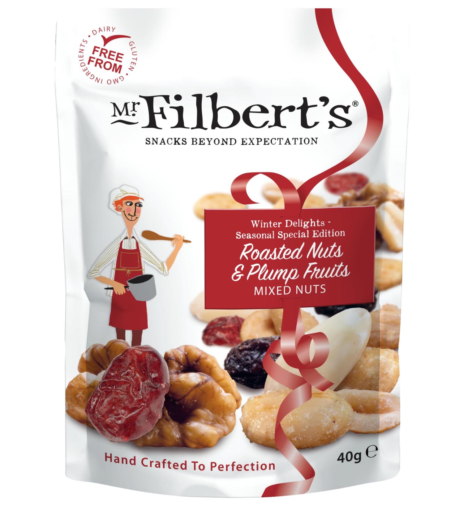 Mr Filbert's Roasted Nuts & Plump Fruits 20 x 40g