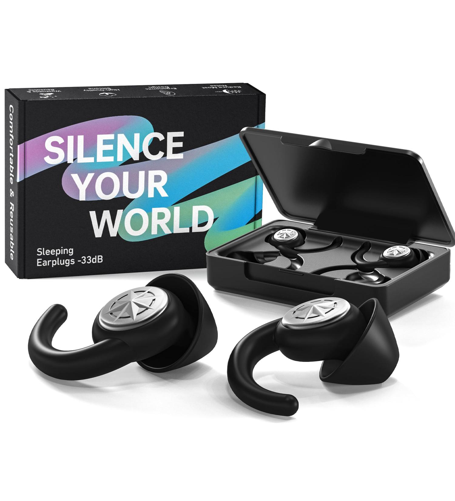 Buy Ear Plugs for Sleeping - NRR33dB Noise Cancelling Soft Silicone Reusable & Washable - 2 Pairs for Side Sleepers - Perfect for Travel & Snoring - Buy Online on GoSupps.com