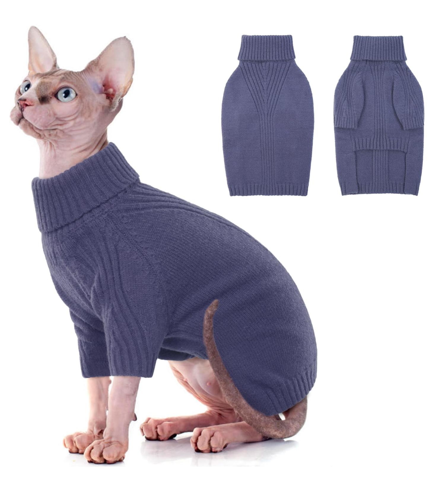 Iecoii Blue Dog Sweater - Cozy Turtleneck for Small to Large Dogs | Winter Clothing for Chihuahua French Bulldog Labrador & More - Buy Online on GoSupps.com