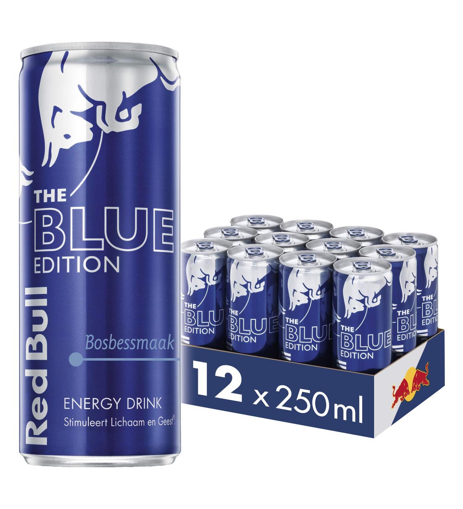 Red Bull Nederland BV Red Bull Energy Drink Blue Edition Blueberry Flavor 12pack 12 x 250ml I Energy Drink with Fruity Blueberry Flavor I Stimulates Body and Mind - Buy Online on GoSupps.com