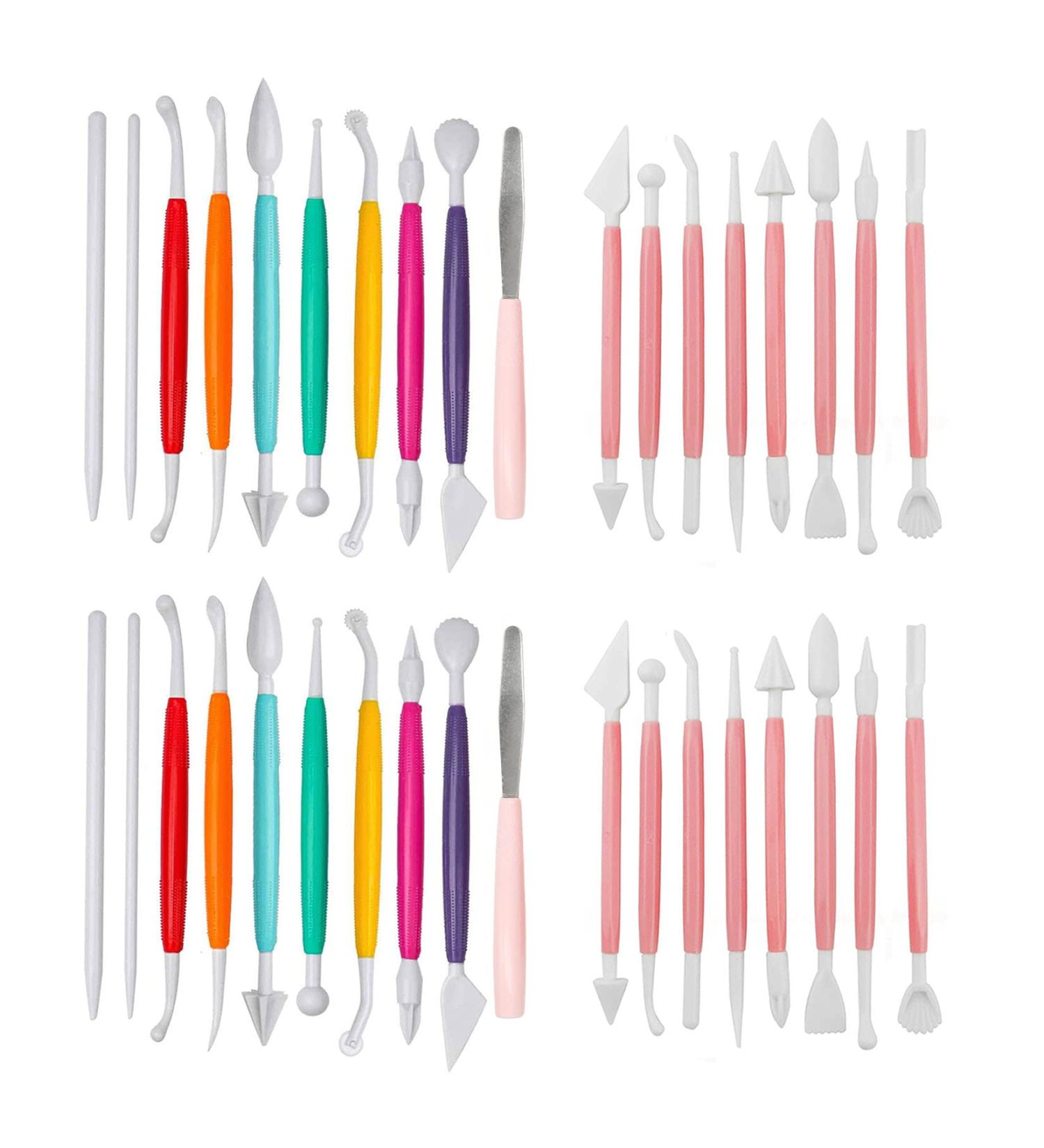 36-Piece Plastic Clay Tools Set - Assorted Colors for Crafts, Sculpting, and Embossing - Buy Online on GoSupps.com