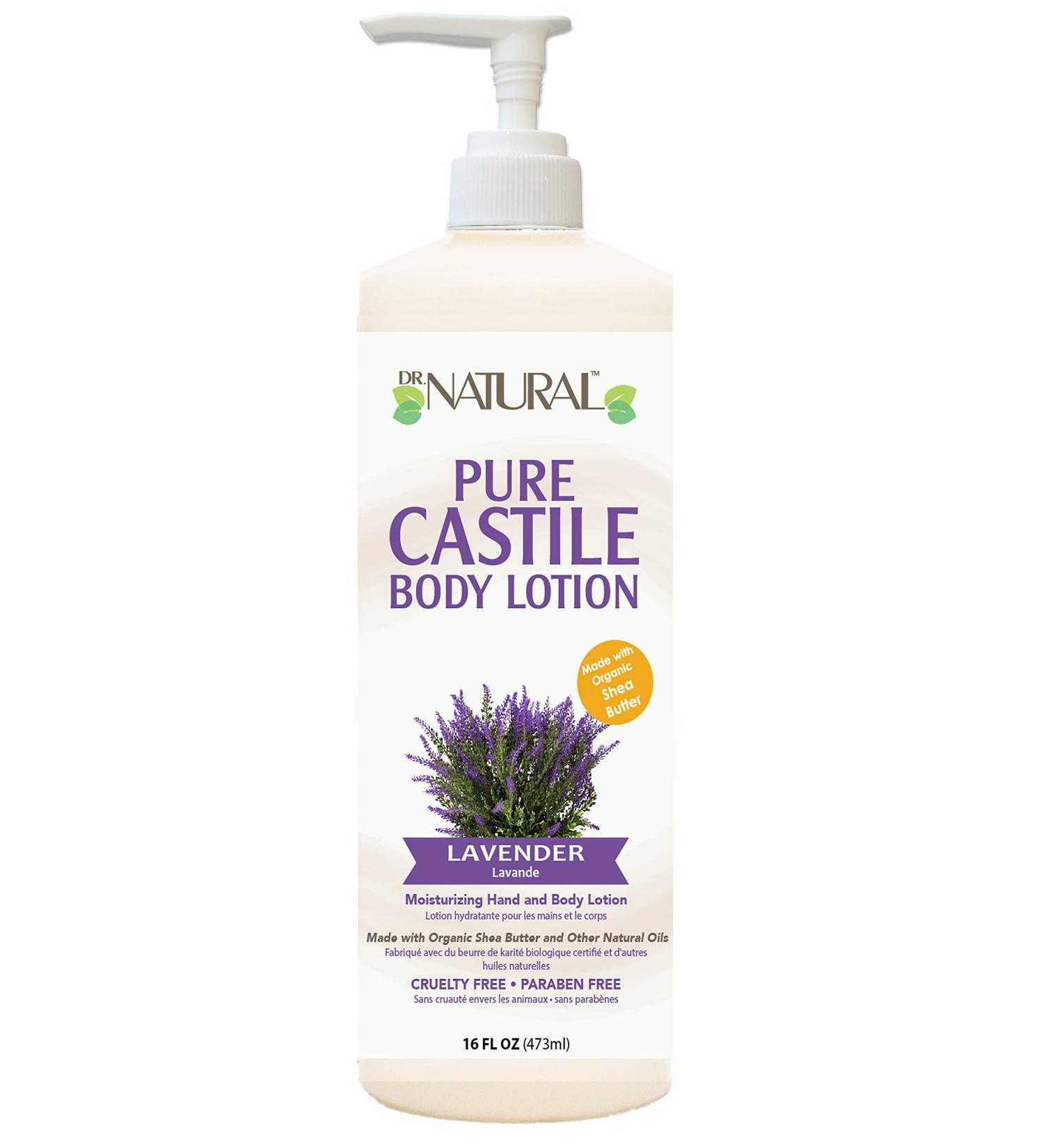 Dr. Natural Castile Body Lotion - Deeply Moisturizing Body Butter with Shea Butter - Lotion for Women and Men - Cruelty Free - Lavender - 16 oz 16 Fl Oz (Pack of 1) - Buy Online on GoSupps.com