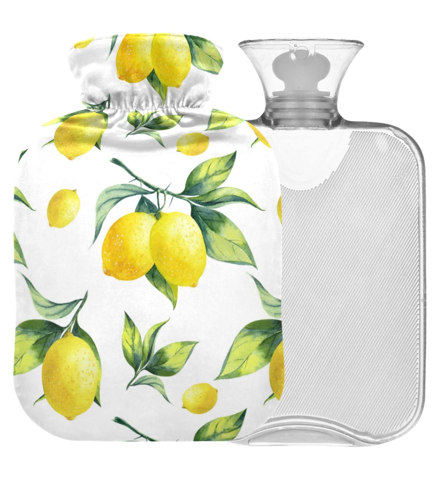 NAANLE Watercolor Heat Bottle with Cover - 2L Transparent Hot Water Bottle for Pain Relief & Warm Therapy | Large Bed & Hand Feet Warmer - Buy Online on GoSupps.com