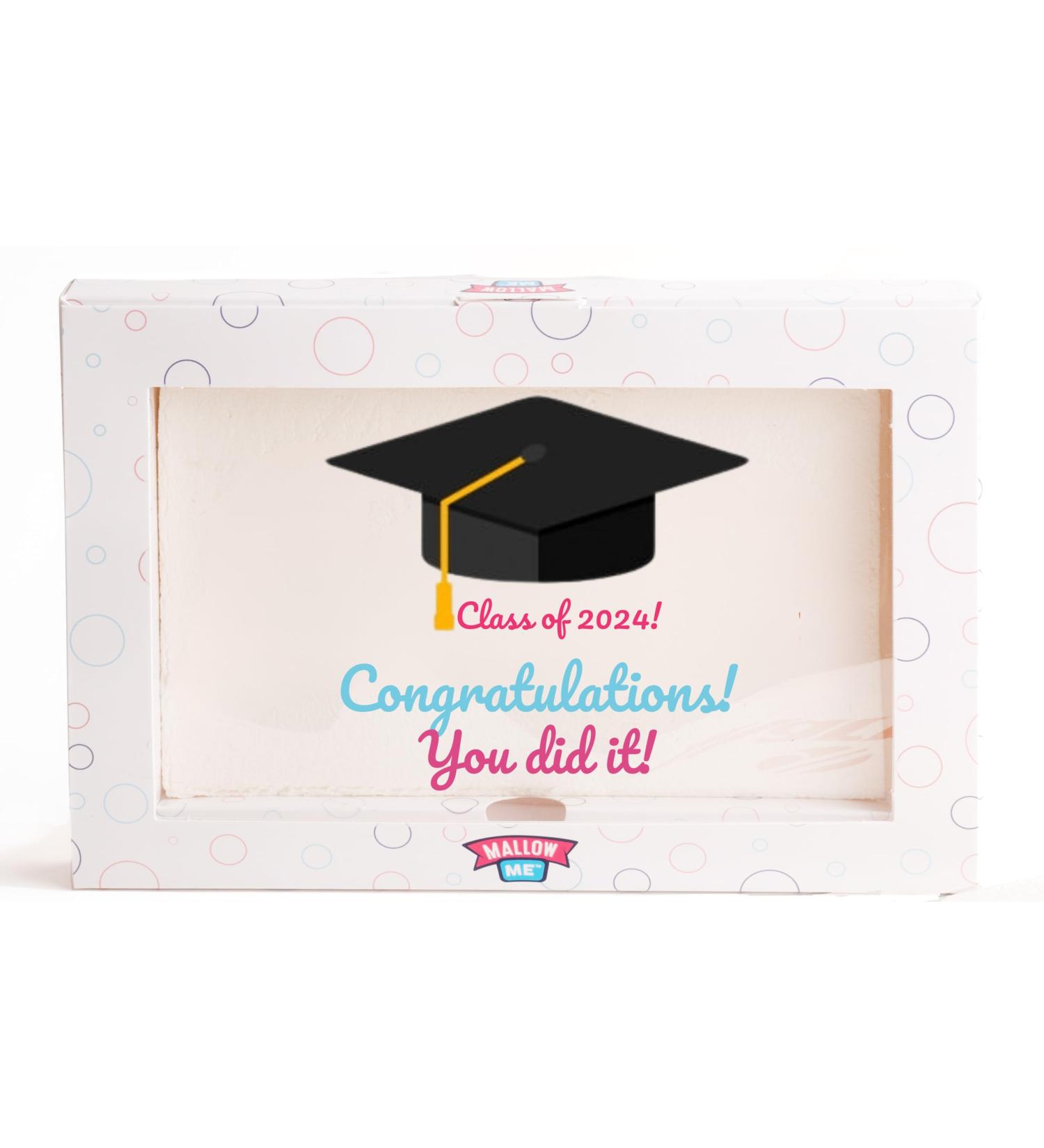 Happy Graduation Giant Marshmallow - Personalised Gift - Congratulations - Proud Moment - Achievement - Celebration - Unique Sweet Gift