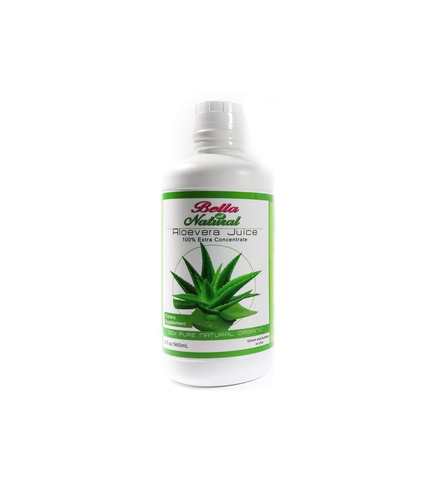 Bella All Natural Pure Aloe Vera Juice 32 Oz - Antioxidant & Rehydration Drink - Buy Online on GoSupps.com