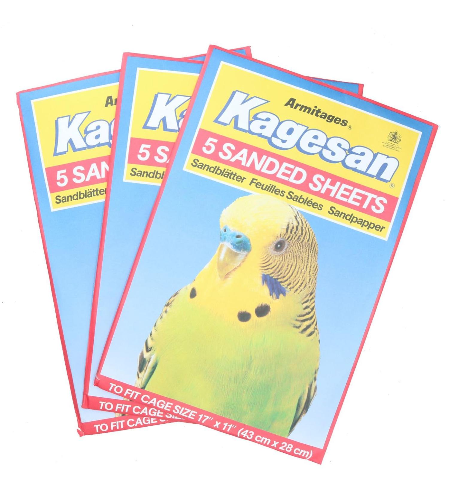 AB Tools 15 Sanded Sheets Sandpaper for Budgie and Caged Bird Cage Lining 28x43cm - Buy Online on GoSupps.com