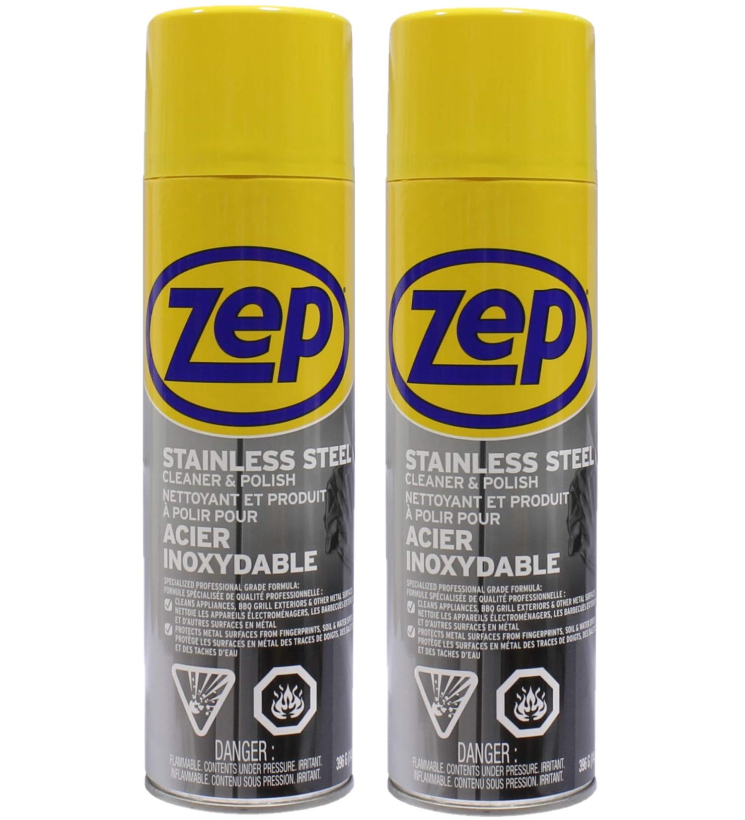 ZEP STAINLESS STEEL CLEANER & POLISH 2 x 396g