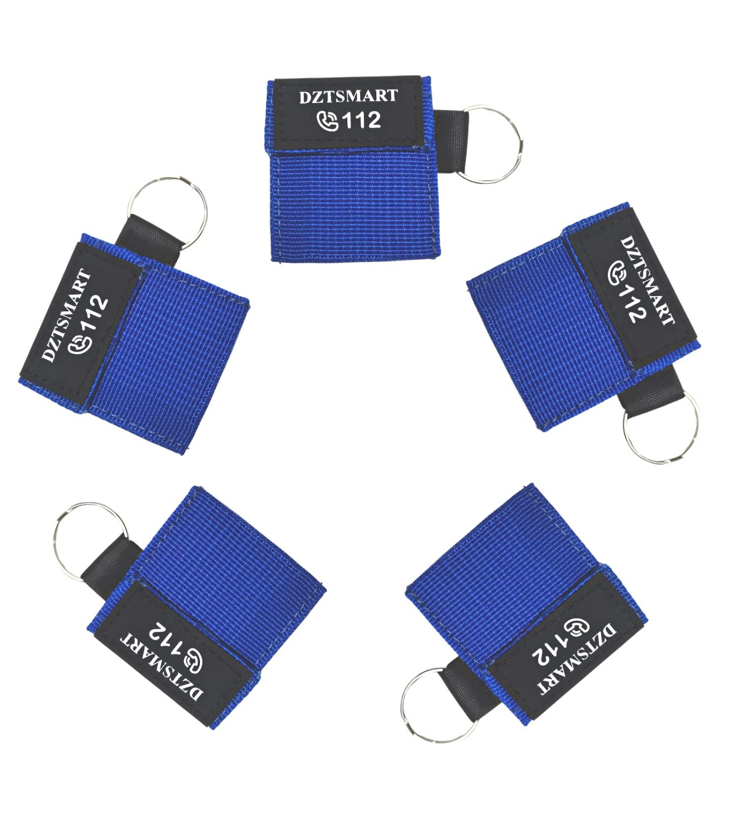 Dztsmart Ventilation Mask Key Rings - 5 Pack CPR Pocket Masks for First Aid & AED Training (Blue) - International Shipping Available - Buy Online on GoSupps.com