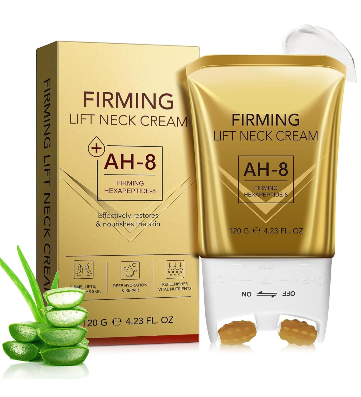 PEAQ SKIN PEAQ Neck Firming Cream PEAQ AH-8 Firming Lifting Neck Cream with Roller Lifting Loose Skin Smooths Wrinkles & Moisturizing Skin Care (1) - Buy Online on GoSupps.com