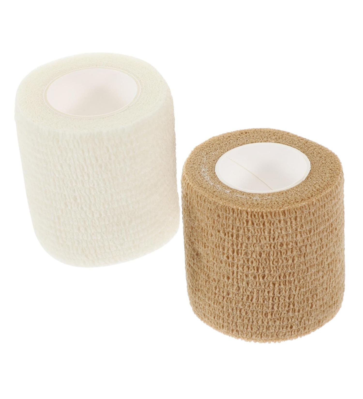 12 Rolls Athletic Tape Bandages - Adhesive Sports Wrap for Pain Relief Flexible Non-Woven Fabric - Ideal for Calf & Knee Support - Buy Online on GoSupps.com